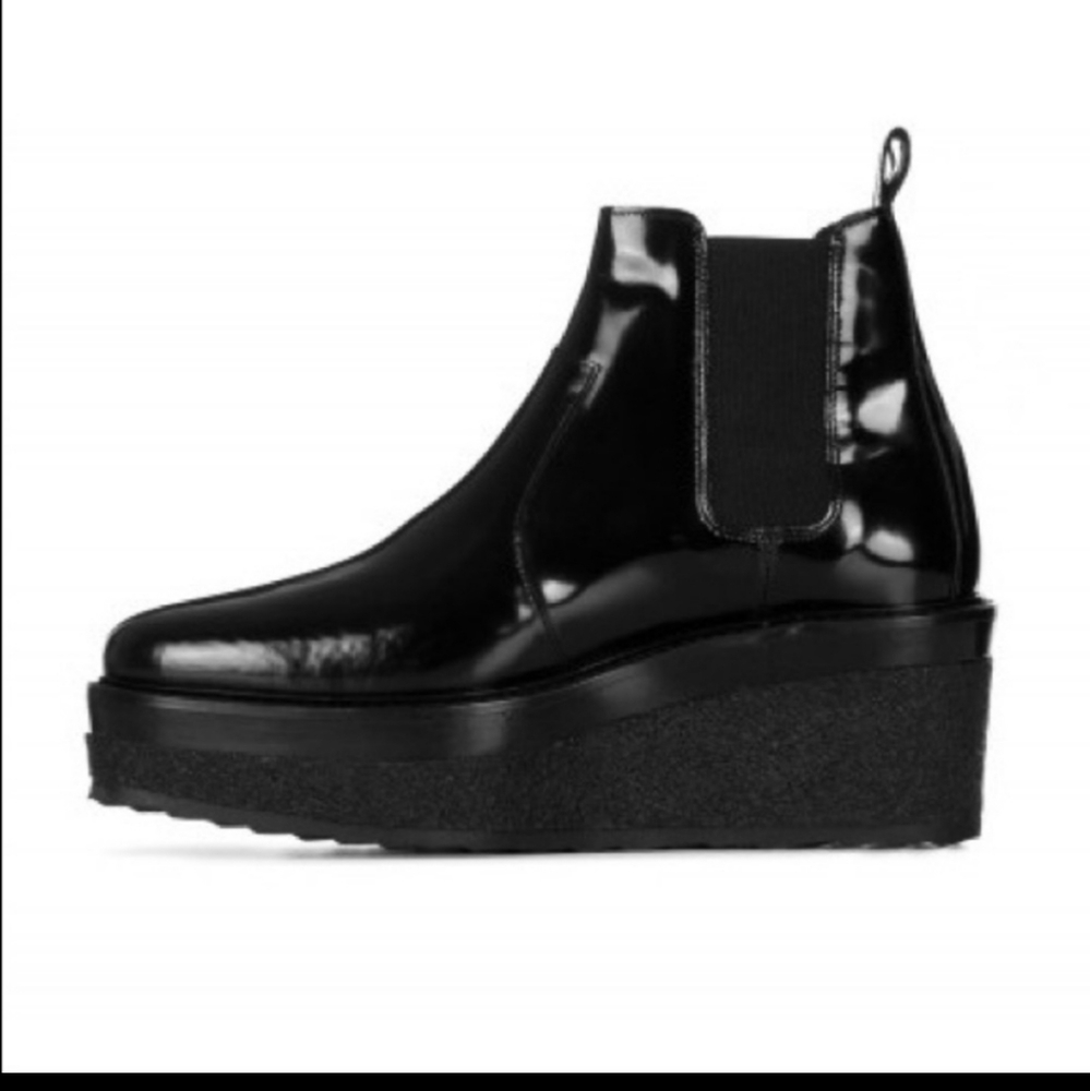 Pierre Hardy Platform Patent Leather Booties